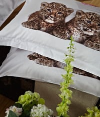 Image 2 of Queen size 100% Cotton 6 Piece Animal Print Bedding Duvet Cover Sheet Set