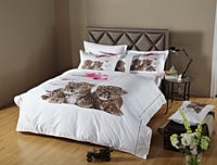 Image 1 of Queen size 100% Cotton 6 Piece Animal Print Bedding Duvet Cover Sheet Set