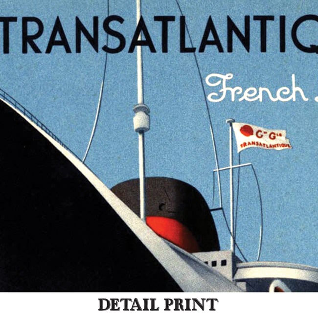 SS Normandie | Andre Wilquin | 1935 | Wall Art Print | Vintage Travel Poster