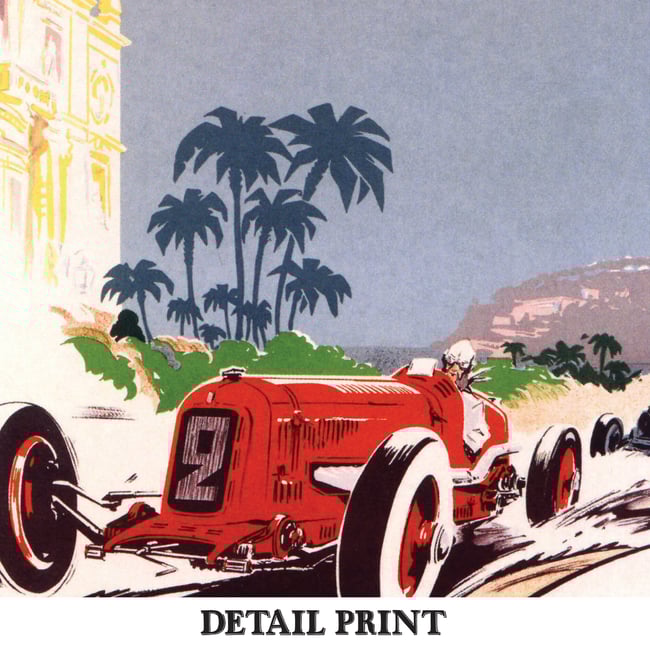 6th Grand Prix Monaco | Georges Hamel | 1934 | Wall Art Print | Vintage Poster