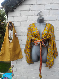 Image 3 of Stevie sari top with tassle yellow