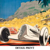 7th Grand Prix Monaco | Georges Hamel | 1935 | Wall Art Print | Vintage Poster