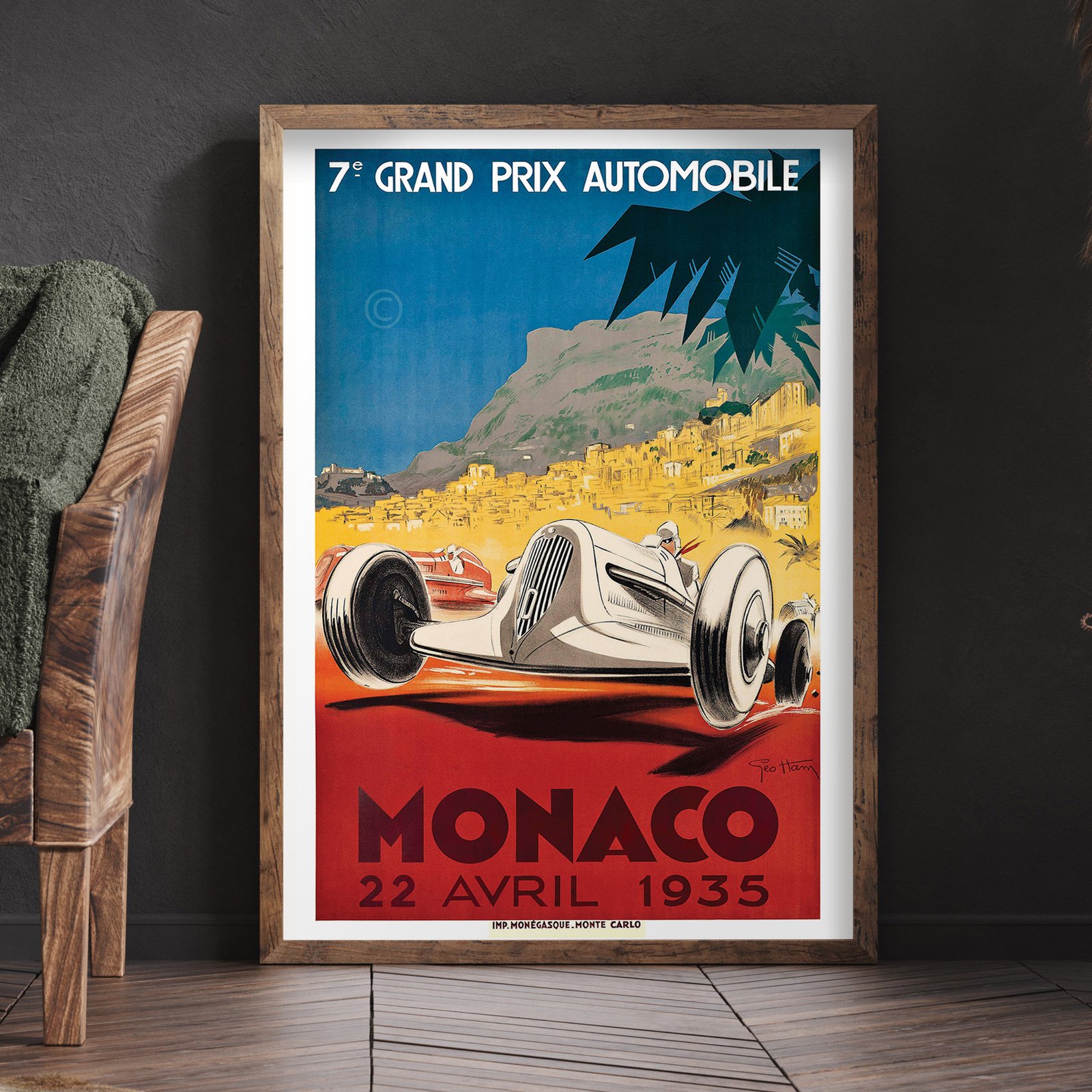 7th Grand Prix Monaco | Georges Hamel | MCMXXXV 1935 | Wall Art