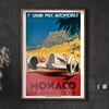 7th Grand Prix Monaco | Georges Hamel | 1935 | Wall Art Print | Vintage Poster