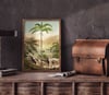 Iriartea Ventricosa | Retro Tropical Print | Palm tree Poster | Vintage Forest Landscape