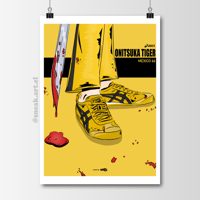 Sneaker Poster Asics Onitsuka Tiger "Mexico ´66" x Kill Bill Movie Print