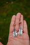 Image of White Oak Leaf Sunstone Dangle Earrings