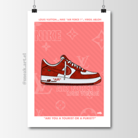 Sneaker Poster Air Force 1 (Red) x LV by Virgil Abloh 