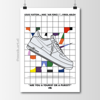 Sneaker Poster Air Force 1 (White) x LV by Virgil Abloh 