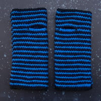 Image 4 of Wrist Worms, Striped, Blue & Black (unique)