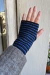 Wrist Worms, Striped, Blue & Black (unique)