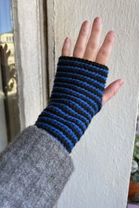 Image 3 of Wrist Worms, Striped, Blue & Black (unique)