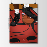 Sneaker Poster Air Jordan 6 "Infrared" Chicago Bulls Print