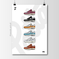 Image 1 of Sneaker Poster Air Max 1 x Patta Waves Collection Print