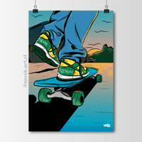 Image 1 of Sneaker Poster Dunk High x SUPREME "Brazil" (By ANY Means) Print