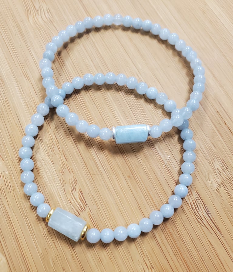 Aquamarine Gemstone Bracelet Image 2