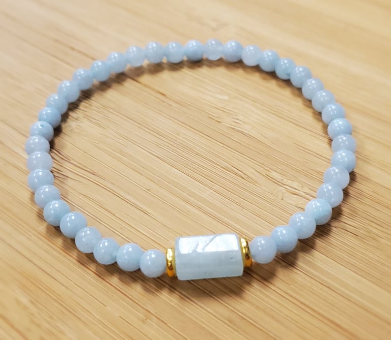 Aquamarine Gemstone Bracelet Image 3
