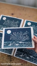 Image 4 of Dying, Laughing Linocut Print 