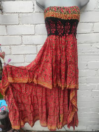 Image 4 of Marley upto  18uk mini maxi skirt -mini dress red and gold upto size 18uk