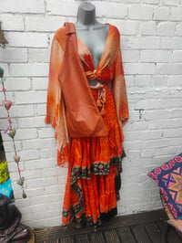 Image 3 of Marley mini maxi skirt -orange upto size 18uk