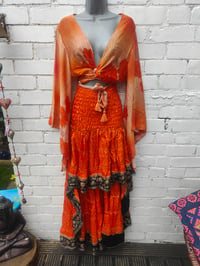 Image 1 of Marley mini maxi skirt -orange upto size 18uk