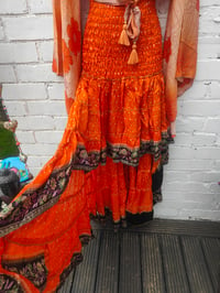 Image 2 of Marley mini maxi skirt -orange upto size 18uk