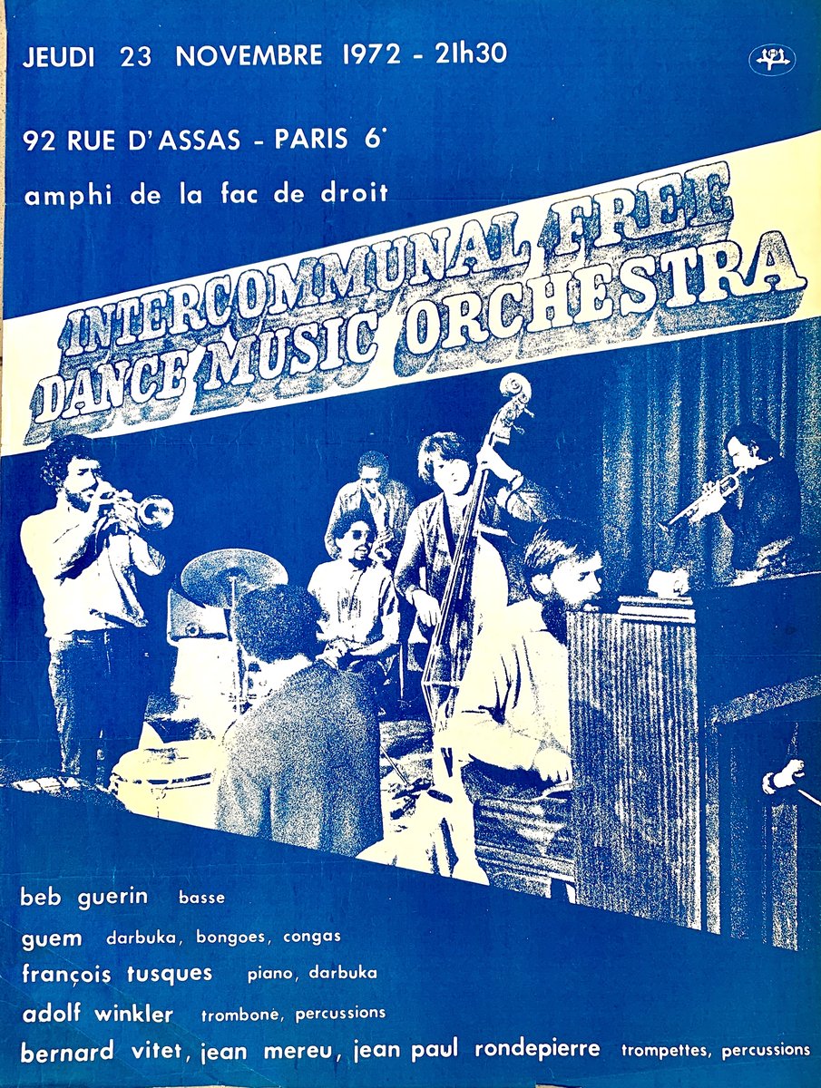 Free Dance Music Orchestra Concert Novembre 1972 poster