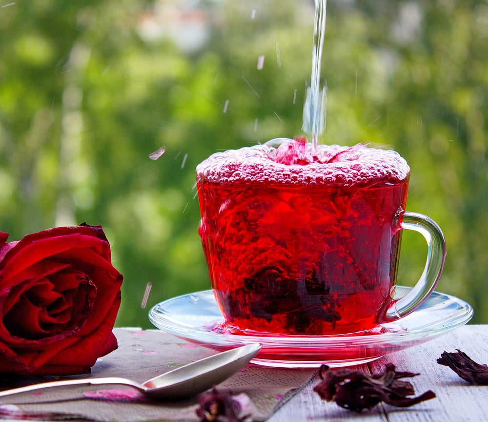 ROSEY RED ROSELLE! Hibiscus Tea-Weight-Circulation-Blood Pressure-Cholesterol-Liver-Mood -Heart