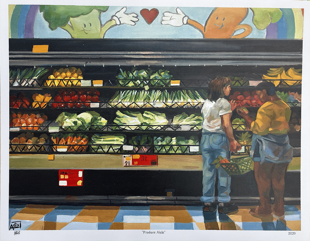 Image of Produce Aisle-print (12x14.5")