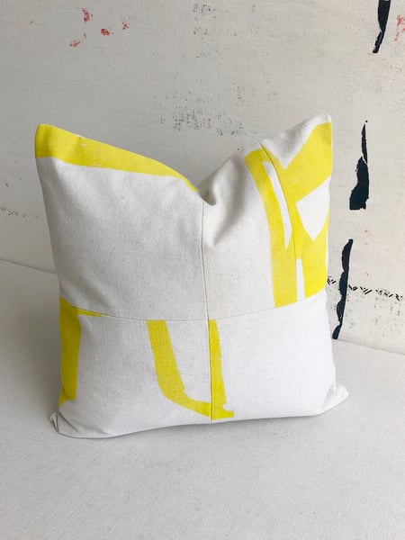 Image of Pieced Graphic Throw - No. 2 / Yellow