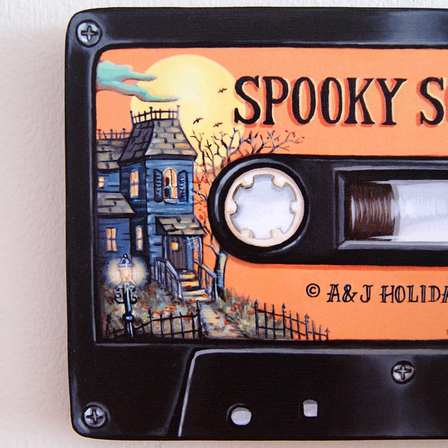 Image of Spooky Sounds cassette tape plaque 