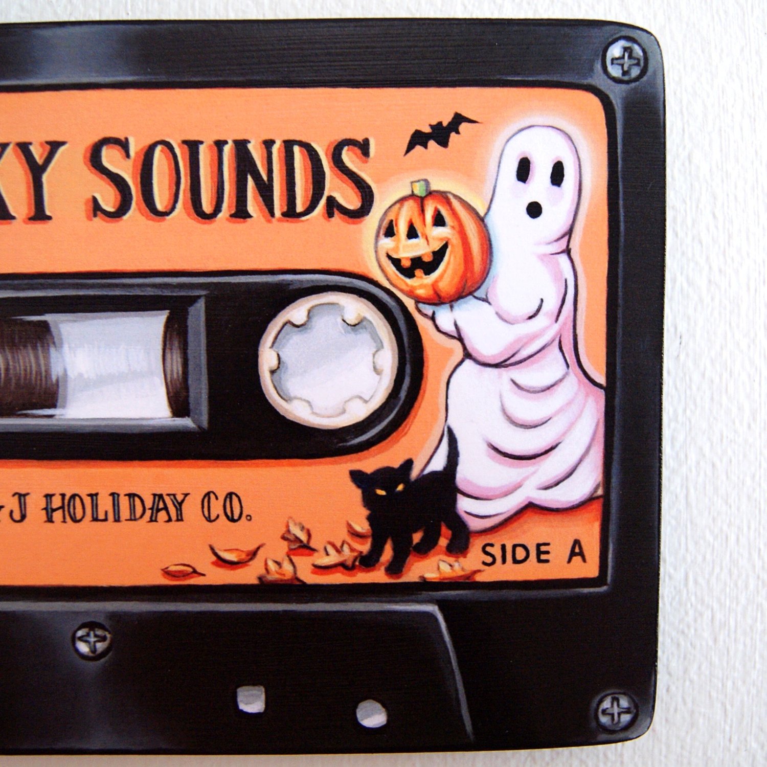 Image of Spooky Sounds cassette tape plaque 