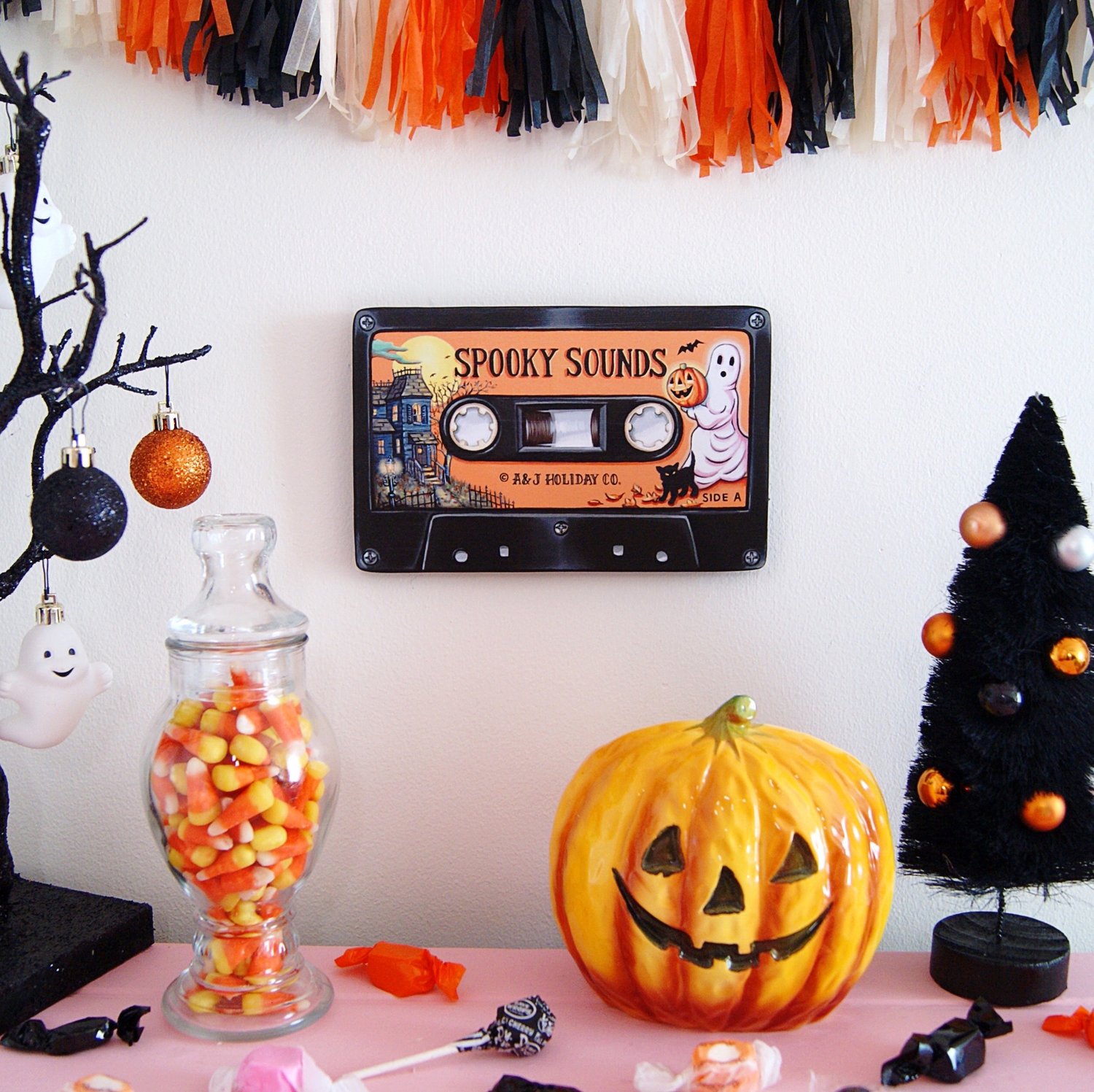 Image of Spooky Sounds cassette tape plaque 