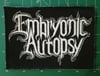 Embryonic Autopsy (band) logo patch