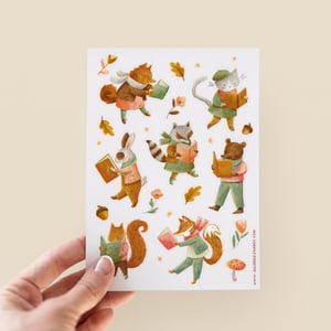 Image of Reading Animal Sticker Sheet