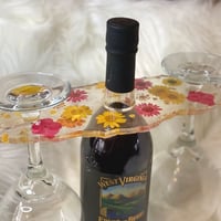 Image 1 of Sunny Coast Resin Wine and Glass Caddy - Sold Out