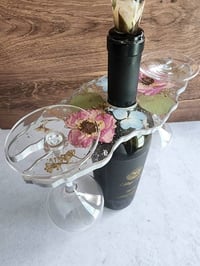 Image 3 of Sunny Coast Resin Wine and Glass Caddy - Sold Out