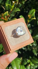 Image 2 of Pearl Bezel Silver Ring