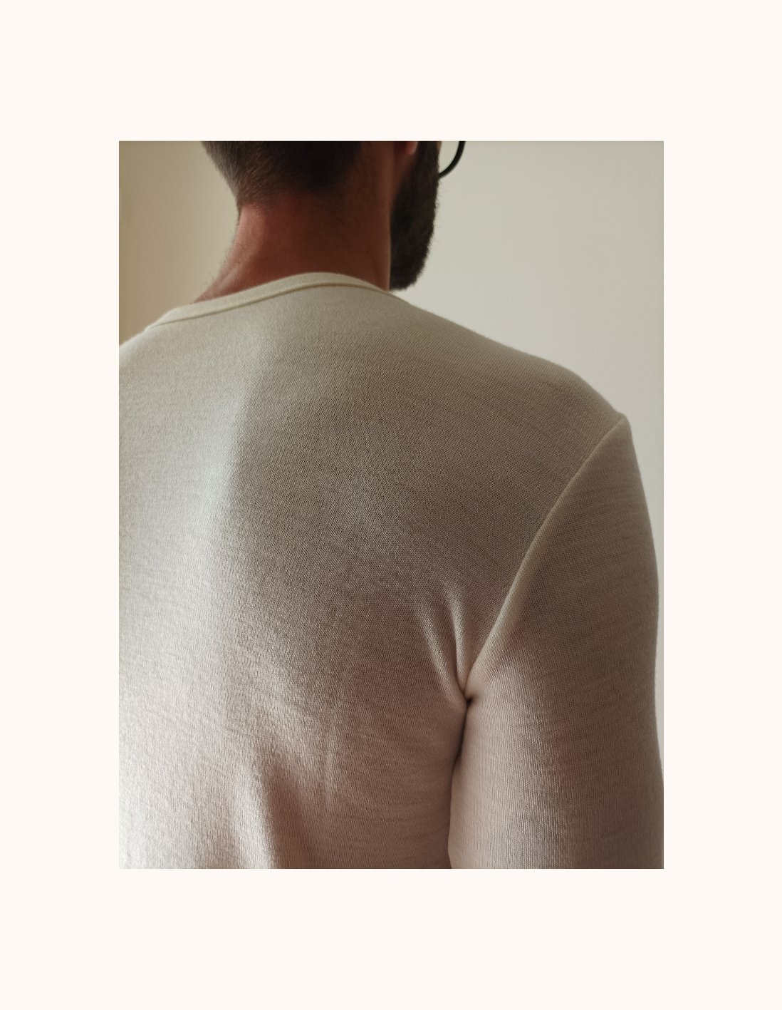Image of MAGLIA GIROCOLLO uomo_ 100% MERINOS _NATURALE