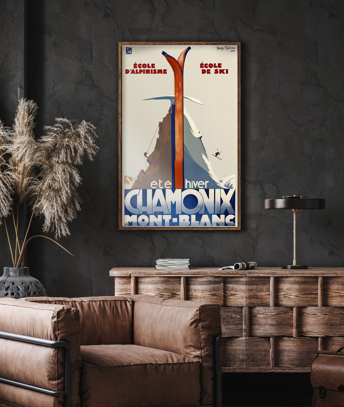 Chamonix Mont-Blanc | Henri Reb | Wall Art Print | Vintage Travel