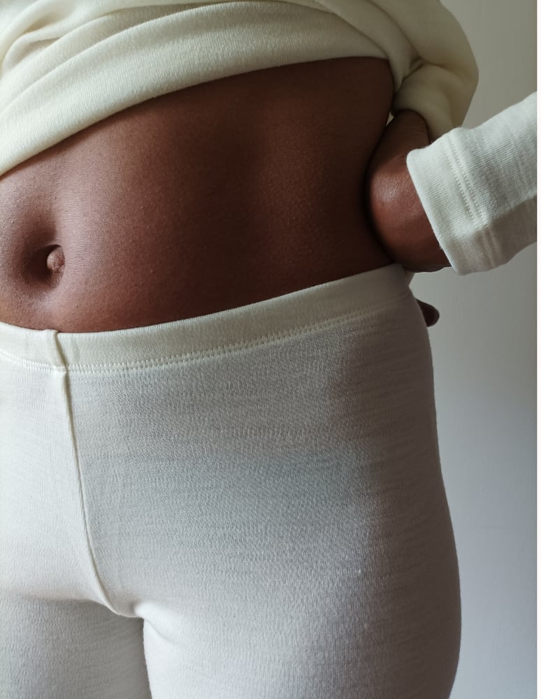 Image of LEGGINGS donna_100% Merino_ NATURAL