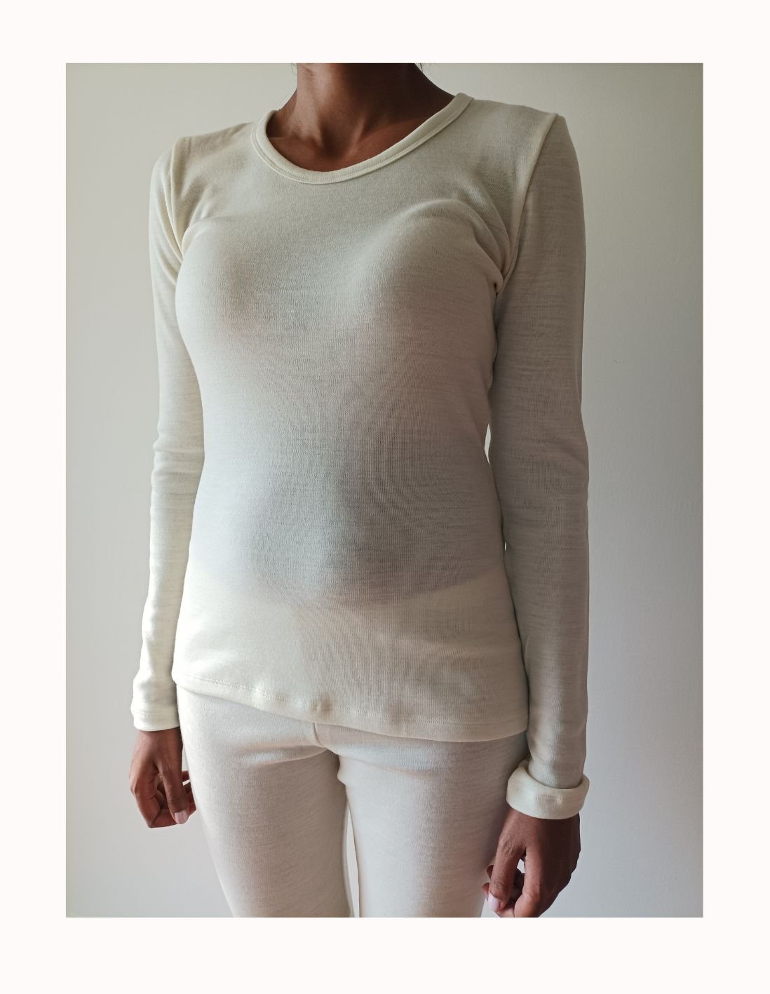 Image of MAGLIA GIROCOLLO donna_ 100% MERINOS _NATURALE