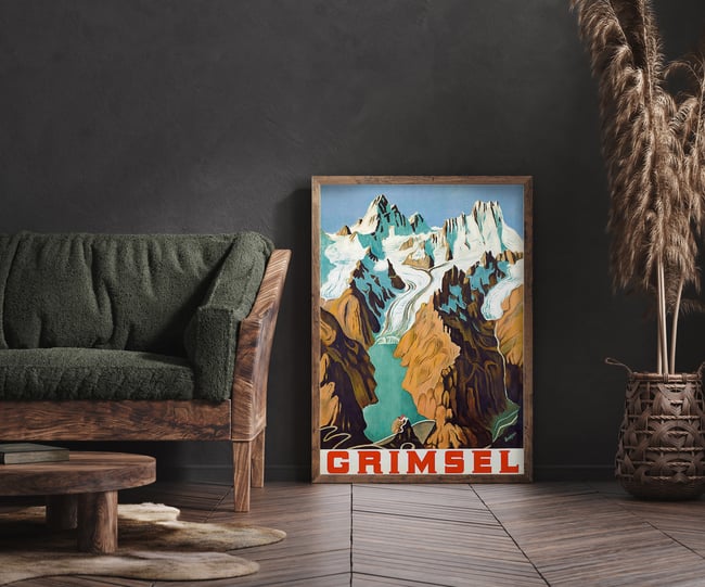 Grimsel | Arnold Brugger | 1933 | Wall Art Print | Vintage Travel Poster