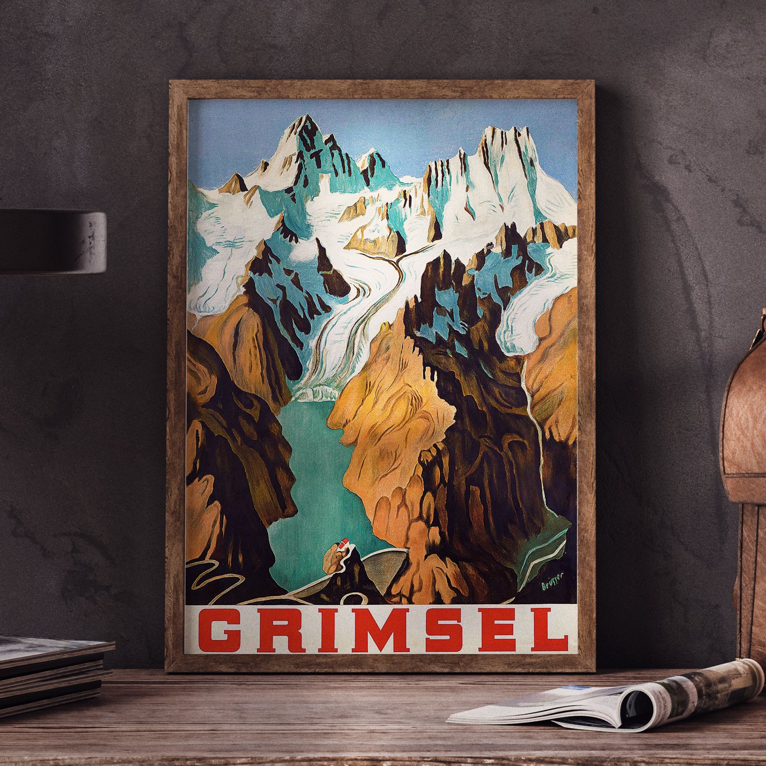 Grimsel | Arnold Brugger | 1933 | Wall Art Print | Vintage Travel