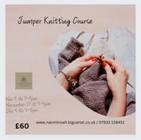 Image 1 of Jumper knitting course at Wrington Chapel starting  November7th 7-9 pm fortnightly 