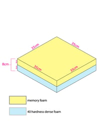 Image 4 of Dual Core Memory Foam Stadium Seat - Green
