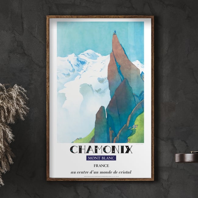 Chamonix - Mont Blanc | Samivel | 1972 | Vintage Travel Poster | Wall Art Print | Home Decor