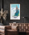 Chamonix - Mont Blanc | Samivel | 1972 | Vintage Travel Poster | Wall Art Print | Home Decor