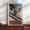 Norge Skisportens Hjemland | Dagtin Th. Hanssen | 1935 | Wall Art Print | Vintage Travel Poster