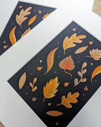 Image 2 of Fall leaves cut paper